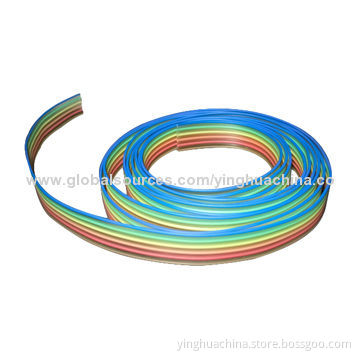 Rainbow Flat Cable, UL2651 26AWG, 2.54mm Pitch, Multi-color, PVC 105C, 7/0.16TS Tinned CopperNew